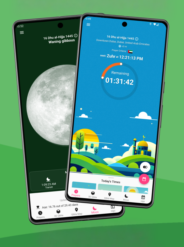 Miqat: Prayer Times, Qibla