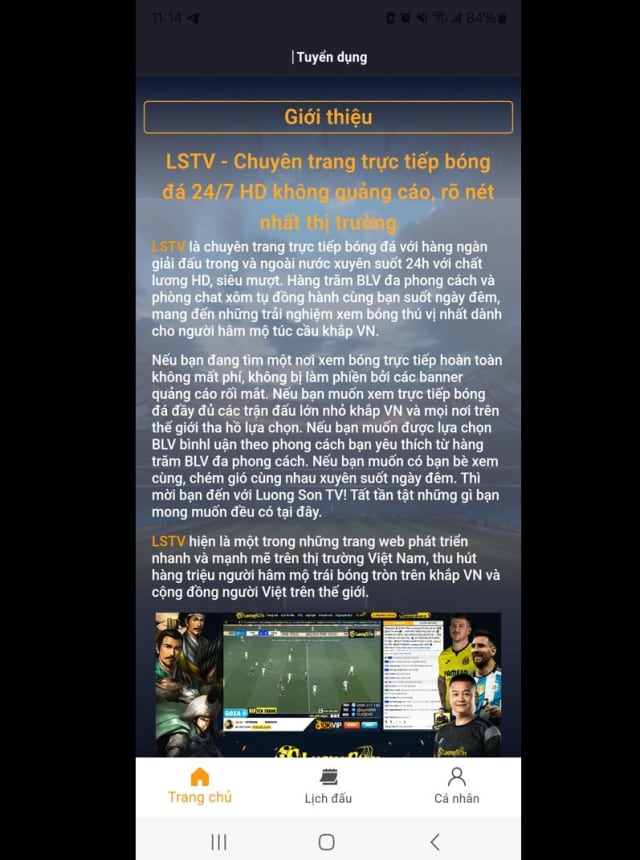 LSTV - Lịch Trực Tiếp Bóng Đá