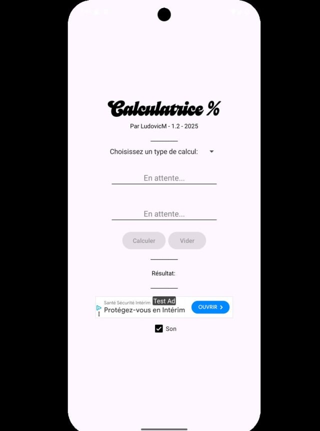 Calculatrice %