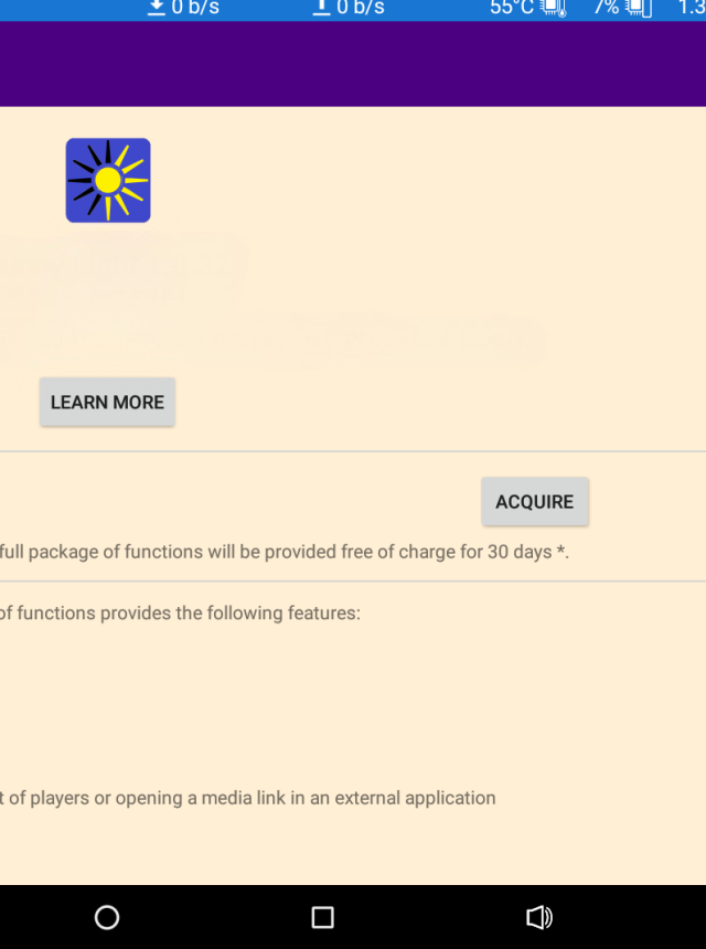 Sunny Light M3U &amp; XML IPTV Player with TV program