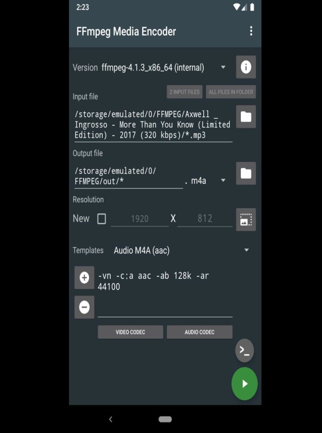FFmpeg Media Encoder